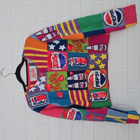 Michael Simon Sweaters - Vintage 1998 Michael Simon Pepsi-Cola Cardigan Size M Collectible